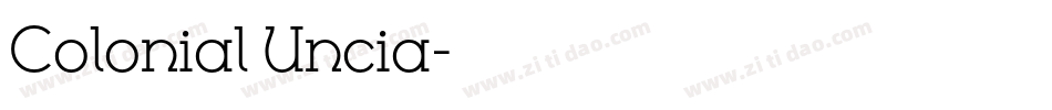 Colonial Uncia字体转换